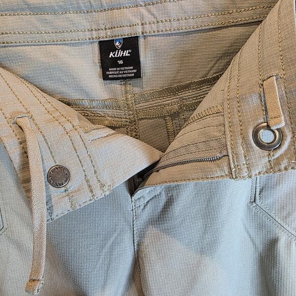 Kuhl Womens Horizn Horizon Short Bermuda Sz 16 Khaki Cargo Performance Recco NEW - Picture 10 of 12
